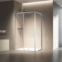 Душевой уголок Slim 8mm VSR-6SL9012CL, 1200*900, хром, стекло прозрачное - Gidratop.ru изображение