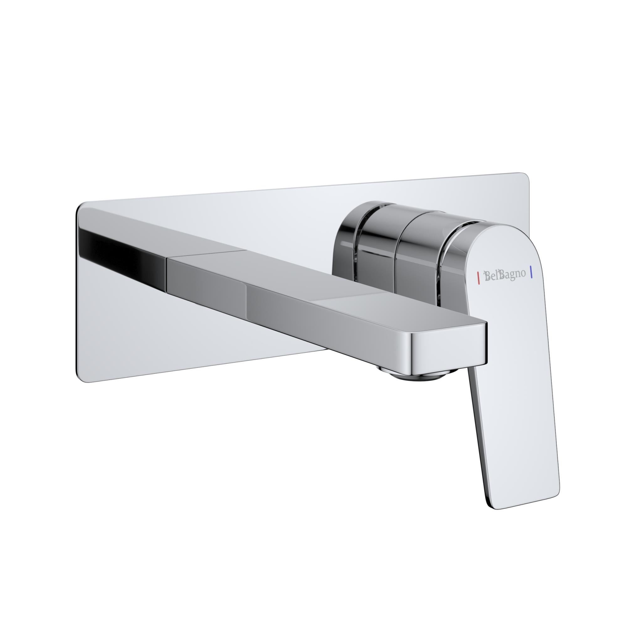 ARDENTE Смеситель для раковины встраиваемый с внутренней частью, без донного клапана, хром ARDENTE-BLVM-CRM-W0 - Gidratop.ru изображение