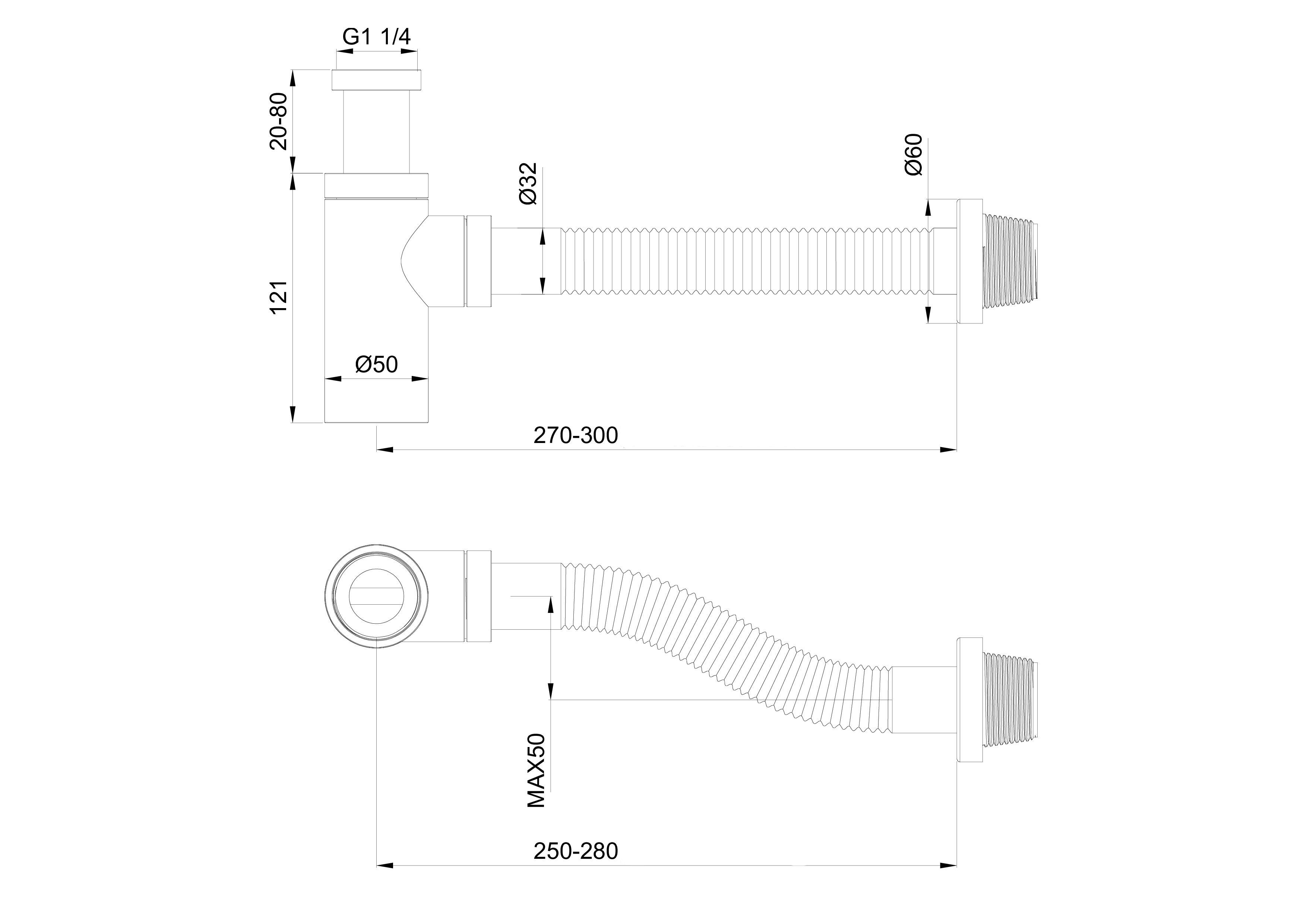 Сифон для раковины WONZON & WOGHAND, Хром (WW-88SS101-CR) - Gidratop.ru изображение