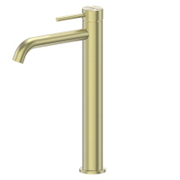 Смеситель ABBER Wasser Kreis 316 AF8111BG-L для накладной раковины, золото брашированное - Gidratop.ru изображение