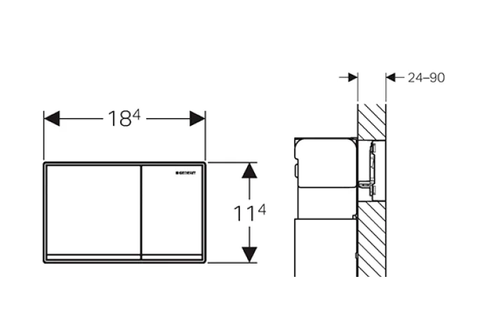 Клавиша Geberit Omega Type 60 115.081.SI.1, белое стекло - Gidratop.ru изображение