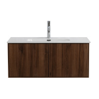 PORTOFINO Тумба подвесная под раковину с двумя выдвижными ящиками 55935 Noce, 100x46x43 - Gidratop.ru изображение