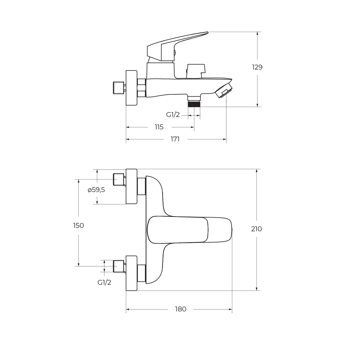 DUE Смеситель для ванны и душа в комплекте с ручным душем, шлангом и держателем, хром DUE-VASM-CRM - Gidratop.ru изображение