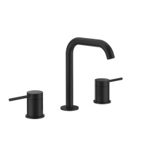 GESSI 316 смеситель для раковины на 3 отверстия, без донного клапана, излив 156мм, h=201мм, цвет: Black XL - Gidratop.ru изображение