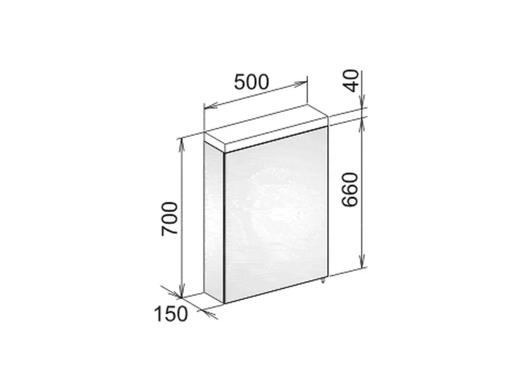 Зеркальный шкаф Keuco Royal Reflex 24001 171201 подвесной 50 см, алюминий серебристый, петли слева - Gidratop.ru изображение