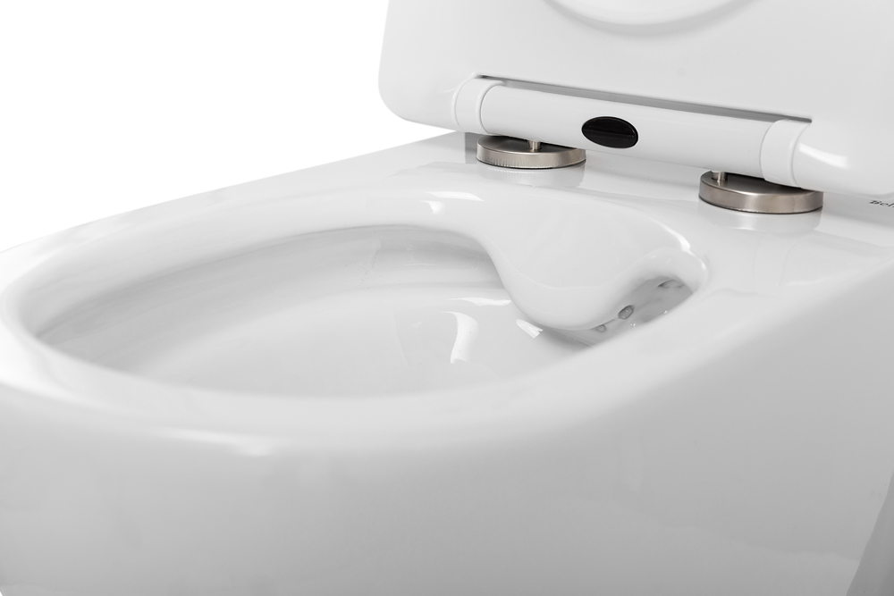 UNO 2.1 Унитаз подвесной безободковый с сиденьем дюропласт soft close BB7006CHR/SC - Gidratop.ru изображение