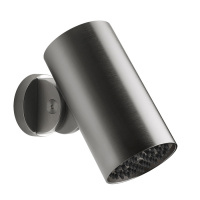 GESSI SPOTWATER верхний душ настенного крепления, тип струи ТРОПИЧЕСКИЙ ЛИВЕНЬ, поворотный, цвет черный матовый - Gidratop.ru изображение