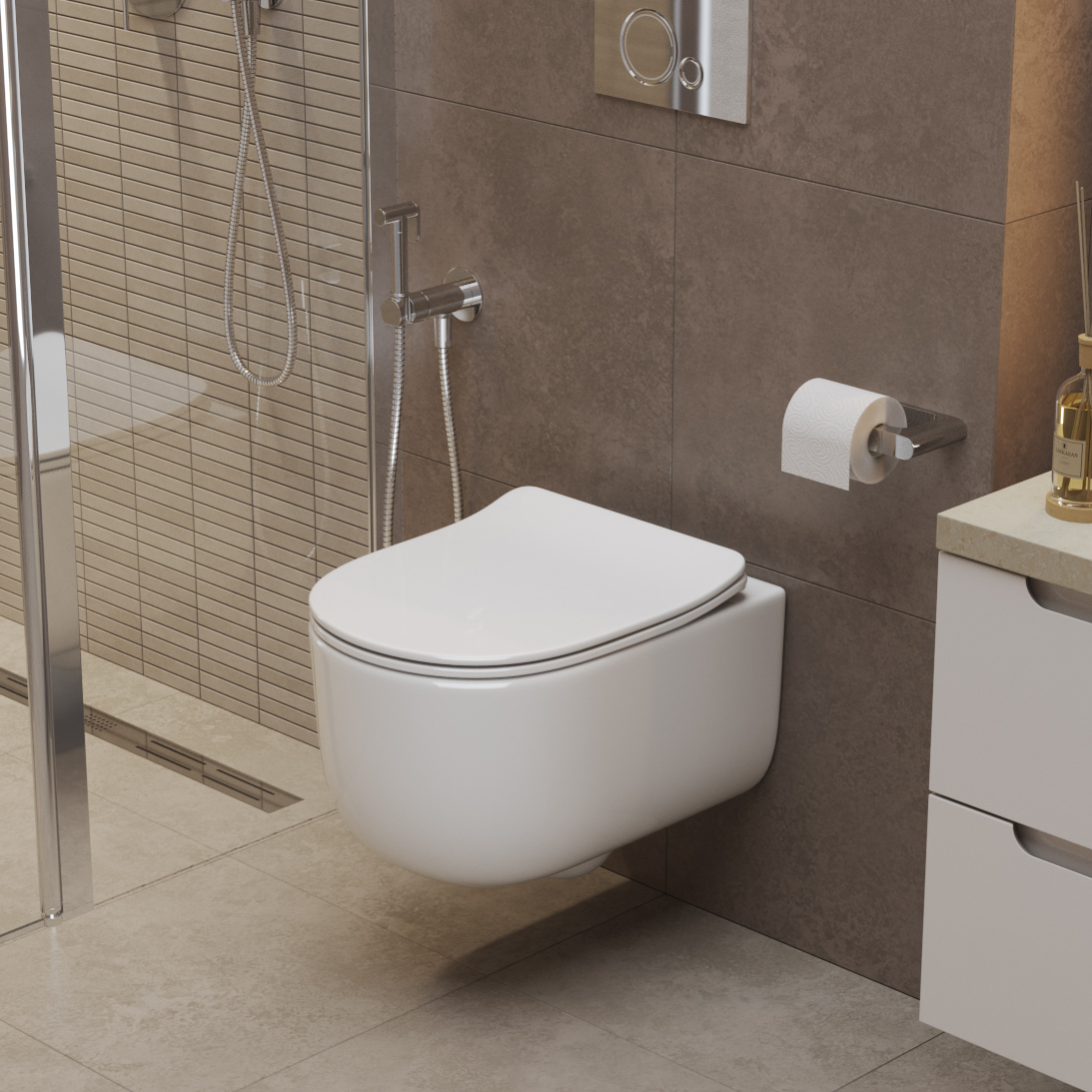 Унитаз подвесной безободковый BelBagno SOFT-TOR BB084CH-TOR/BB2034SC - Gidratop.ru изображение