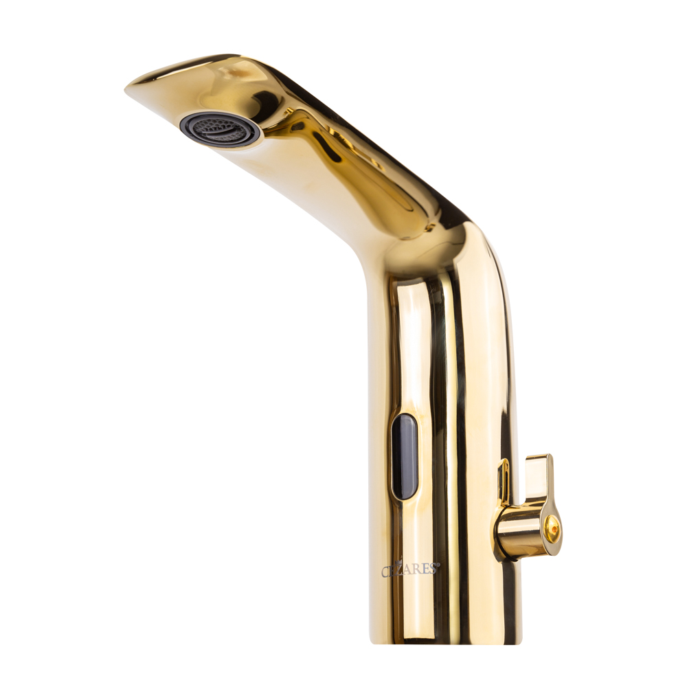 VAGUE-ELS-03-W0 Сенсорный смеситель для раковины, золото - Gidratop.ru изображение