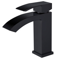 Смеситель ABBER Wasserfall AF8610B для раковины, черный матовый - Gidratop.ru изображение