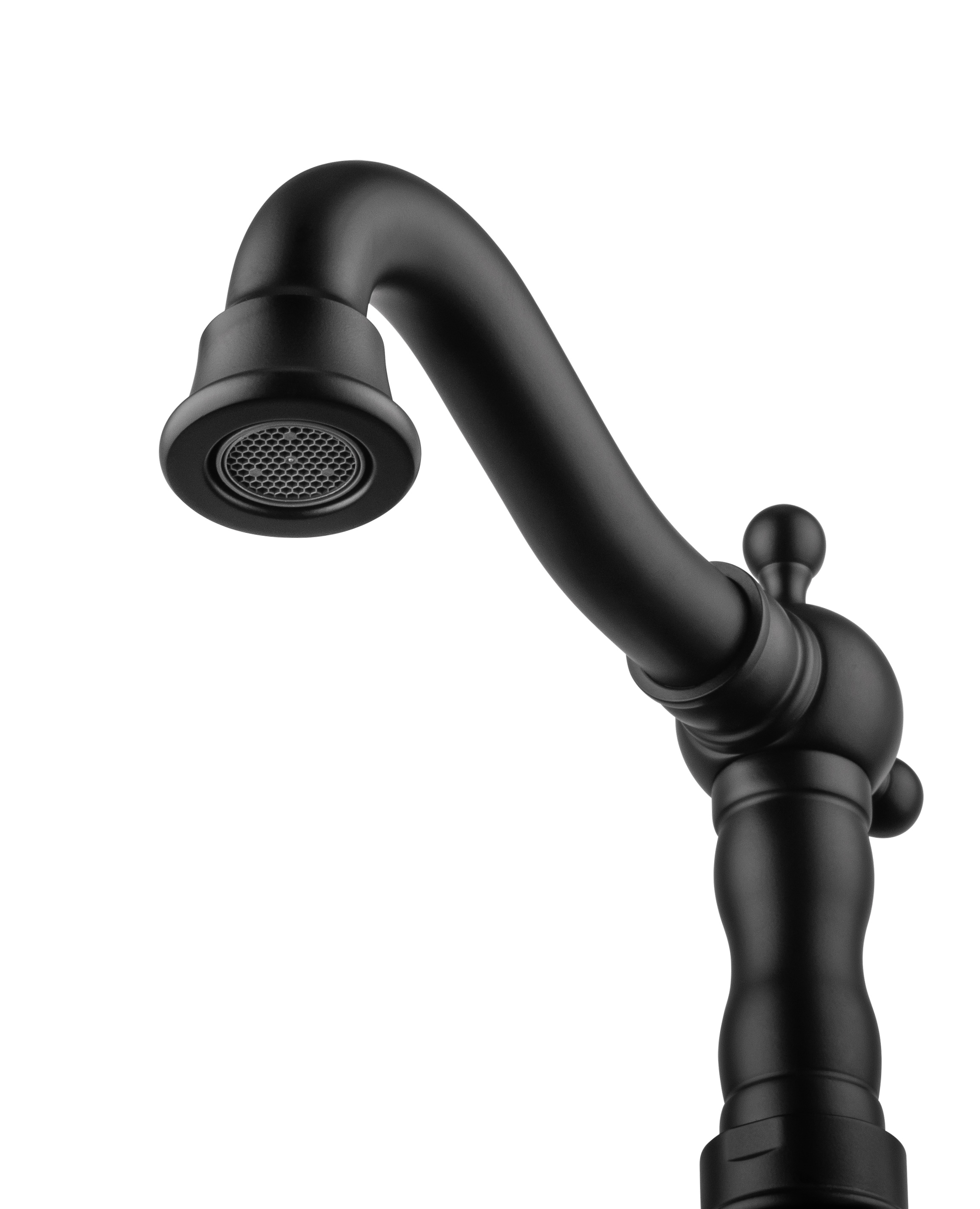 Смеситель для раковины WONZON & WOGHAND RETRO, Черный матовый (WW-88139020-MB) - Gidratop.ru изображение