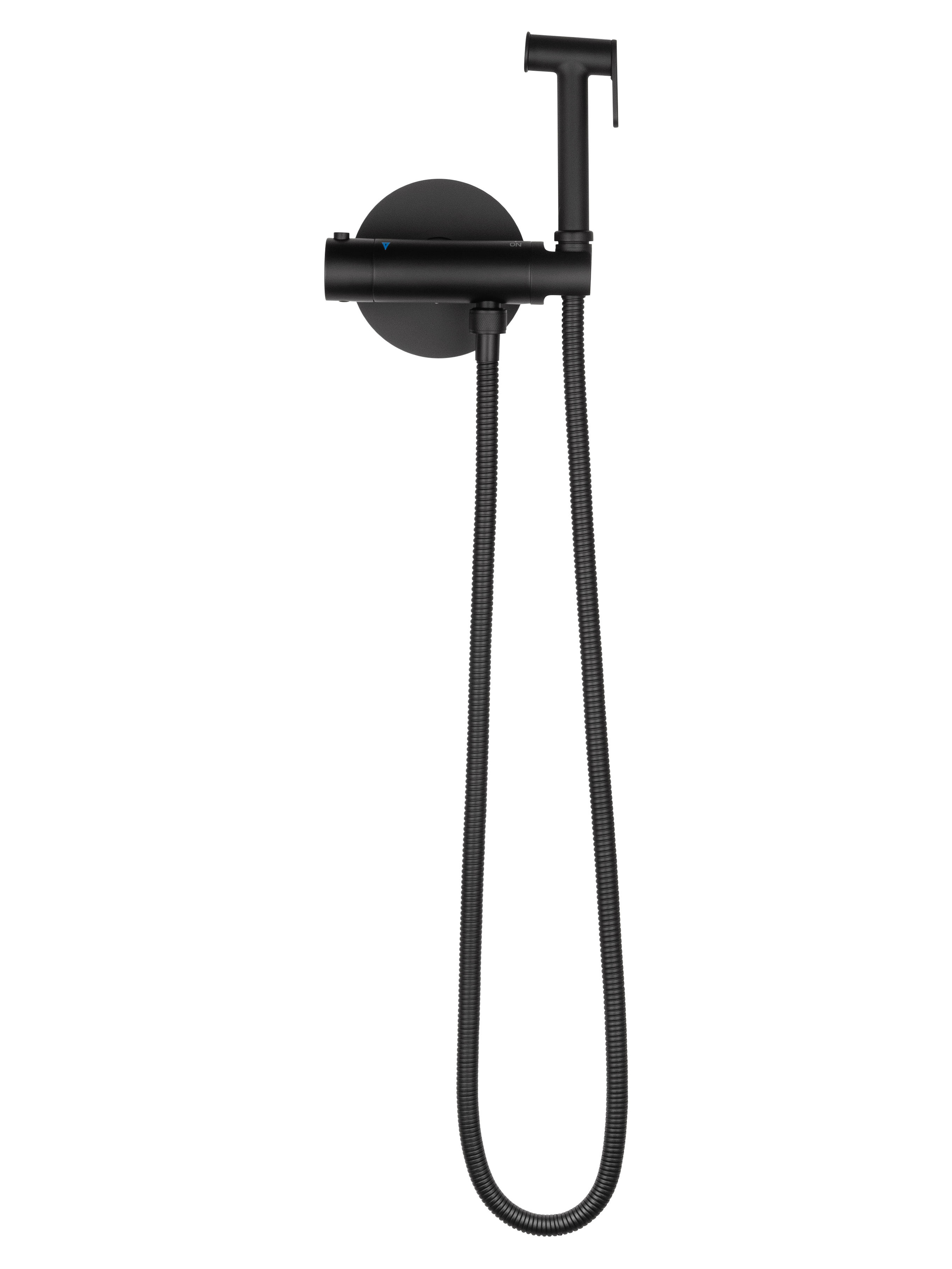 Смеситель с гигиеническим душем и термостатом встраиваемый WONZON & WOGHAND, Черный матовый (WW-88819902-MB) - Gidratop.ru изображение