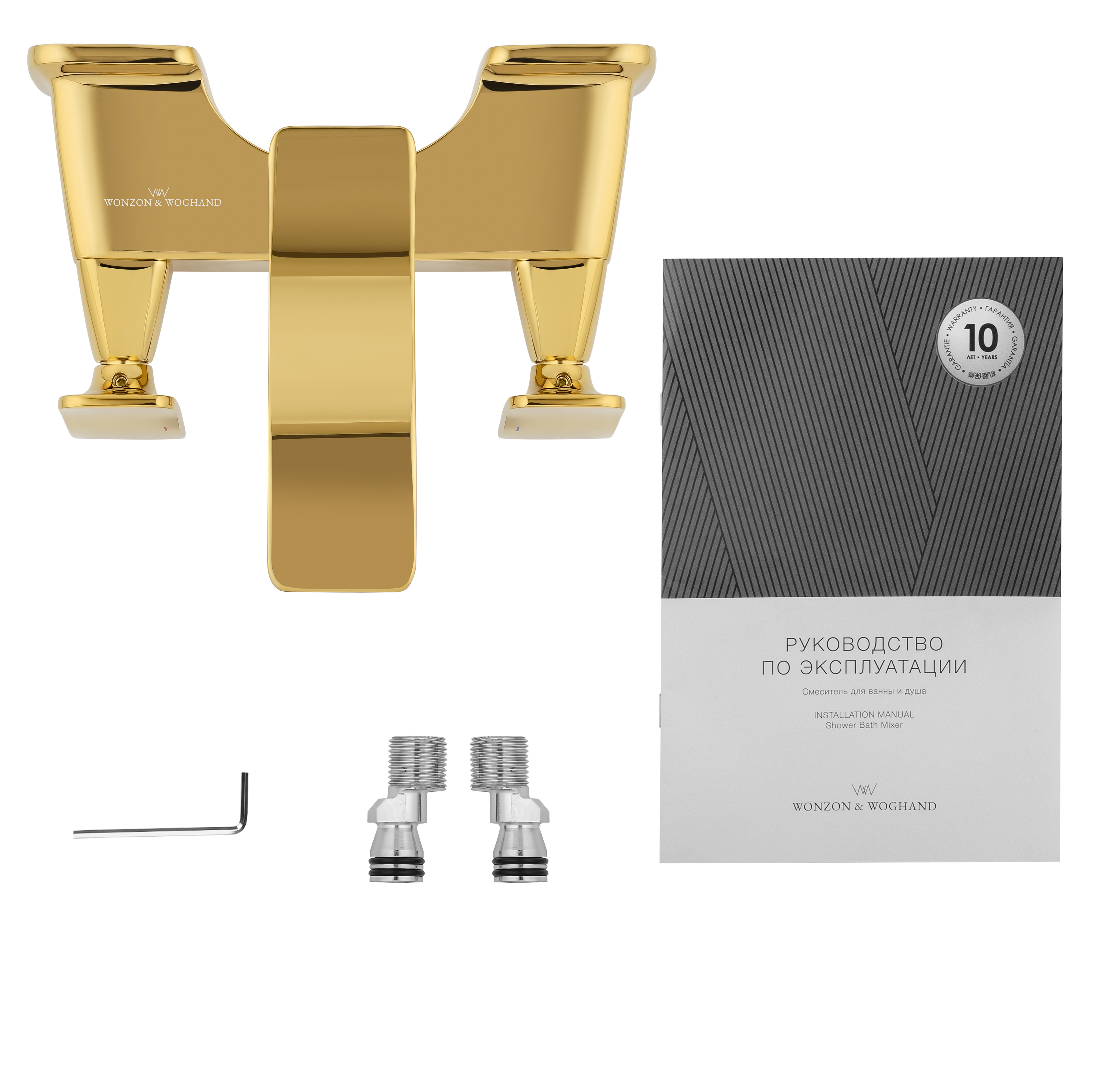 Смеситель для ванны WONZON & WOGHAND SHAKESPEARE, Темное золото (WW-653101-DG) - Gidratop.ru изображение