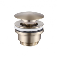 Донный клапан ABBER AF0011G без перелива, клик-клак, золото матовое - Gidratop.ru изображение