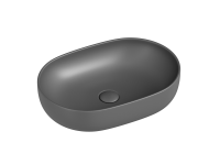 Умывальник чаша накладная овальная (цвет Антрацит Матовый) Element 600x415x135мм