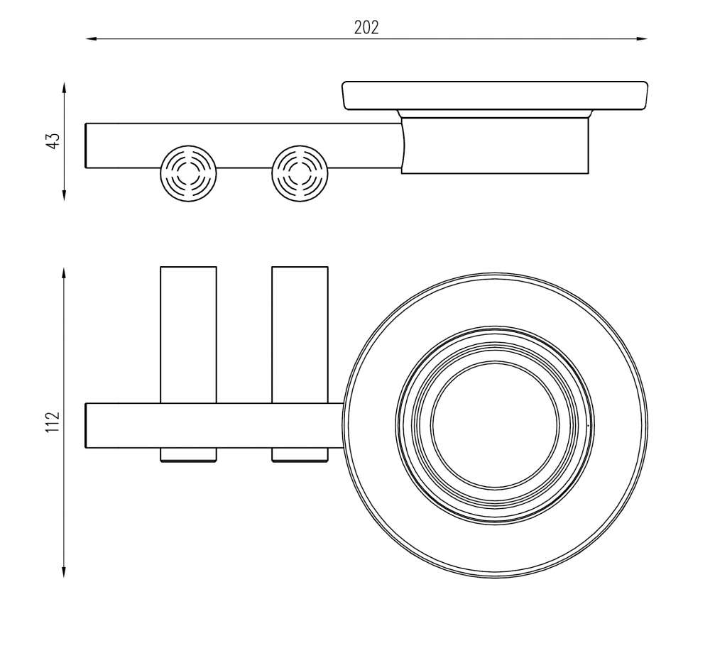 Мыльница с держателем ABBER Osten 316 AA1858BGG оружейная сталь брашированная - Gidratop.ru изображение