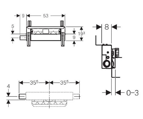 Монтажный элемент Geberit Kombifix 457.534.00.1 для душевой системы с водоотводом в стене - Gidratop.ru изображение