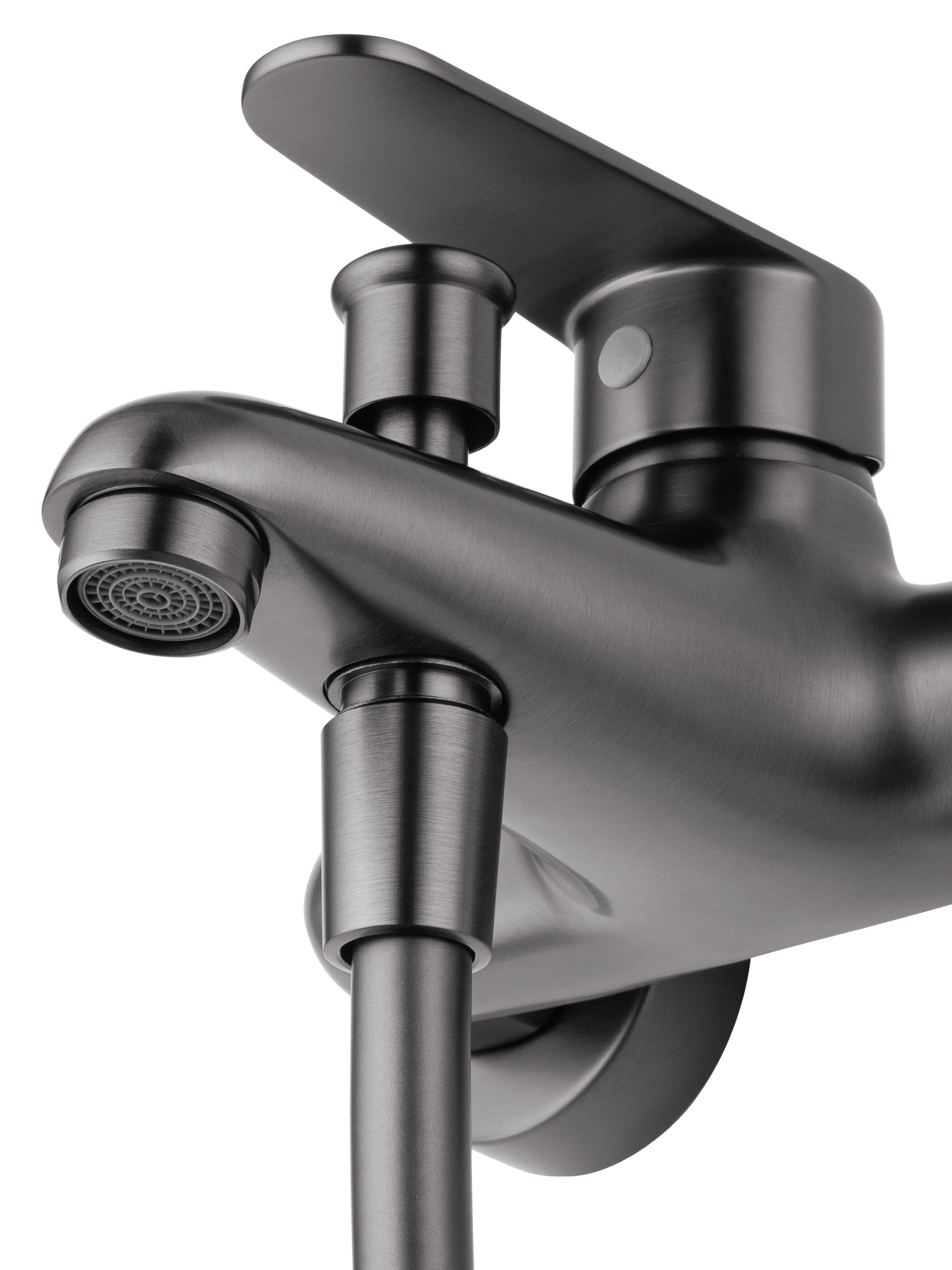 Смеситель для ванны с душем WONZON & WOGHAND ALFA, Темный графит (WW-AE3204-BGG) - Gidratop.ru изображение