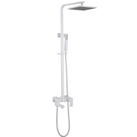 Душевая стойка ABBER Daheim AF8216WL с изливом, белая матовая - Gidratop.ru изображение