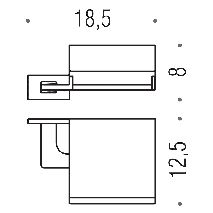 Colombo Look Держатель бумаги с крышкой, цвет: чёрный матовый - Gidratop.ru изображение