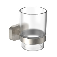 Стакан для зубных щеток с держателем WONZON & WOGHAND GRAFFITY, Брашированный никель (WW-9321-BN) - Gidratop.ru изображение