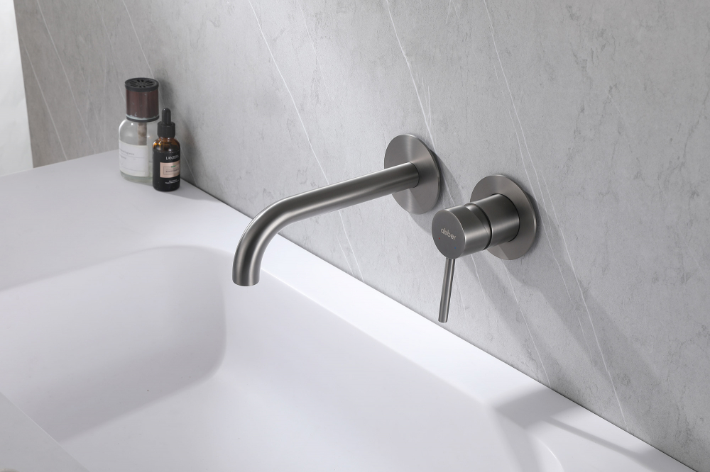 Смеситель ABBER Wasser Kreis AF8112NG для раковины скрытого монтажа, никель - Gidratop.ru изображение