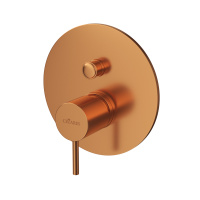 LEAF-VDIM-L-SS Встраиваемый однорычажный смеситель с переключателем на 2 выхода, исполнение Sunset - Gidratop.ru изображение