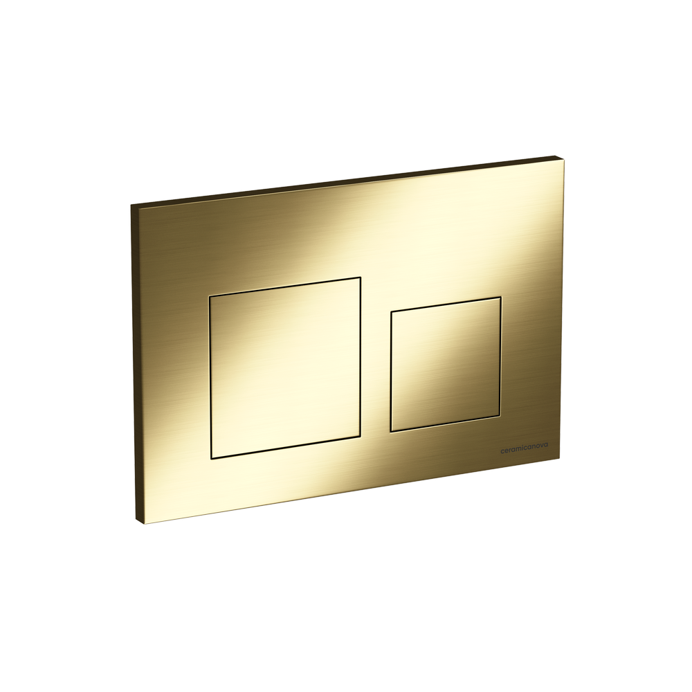 Кнопка смыва Balance, клавиши Square, цвет брашированное золото, арт. CN12-002BG - Gidratop.ru изображение