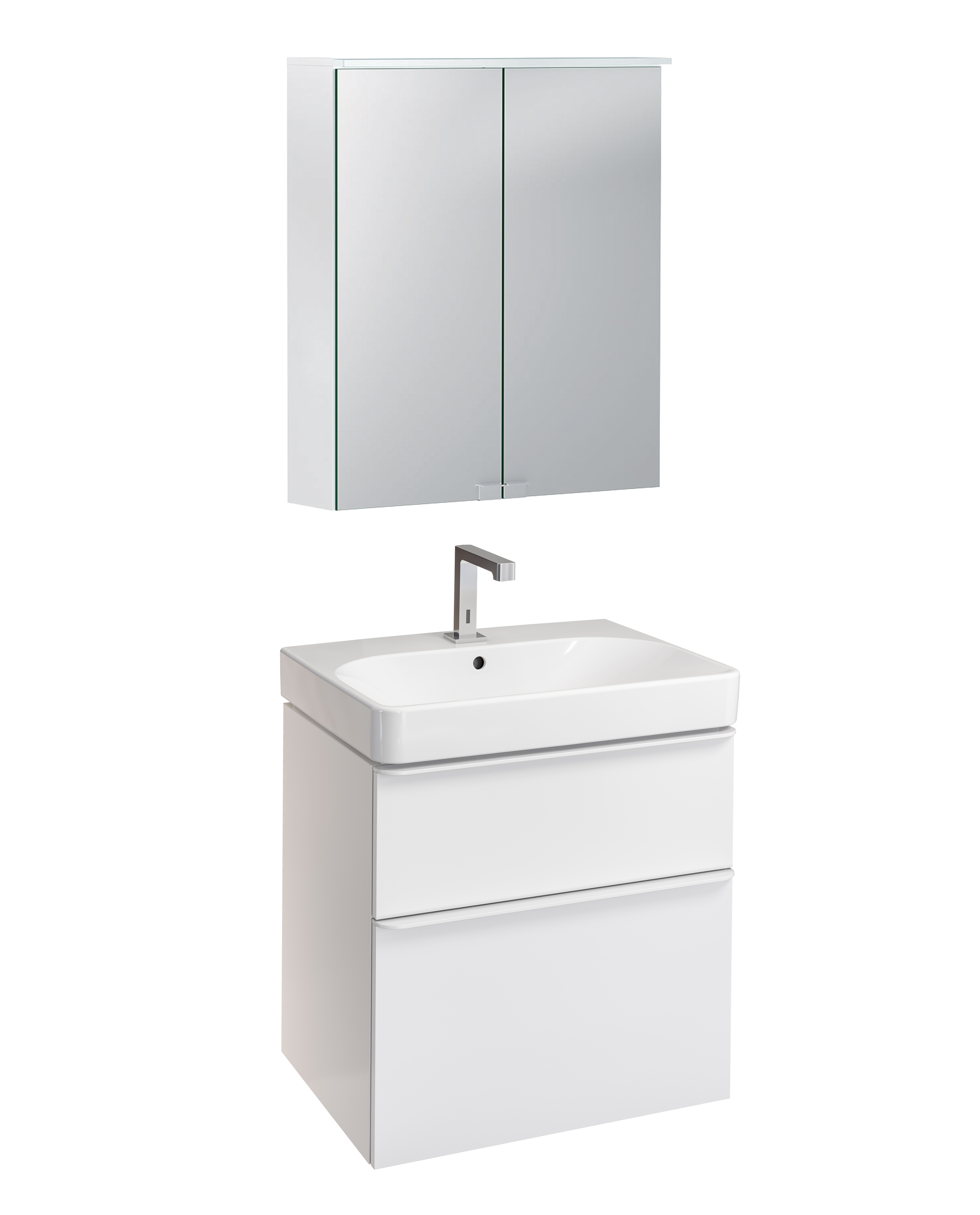Комплект мебели для ванной Geberit Smyle 529.352.00.6 подвесной белый глянец 60 см