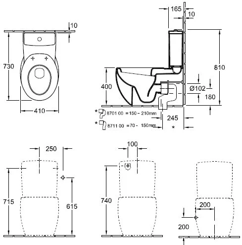 Напольный унитаз Villeroy&Boch Aveo 6614 10R2 - Gidratop.ru изображение