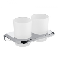 Стакан двойной для зубных щеток ABBER Nord AA1557 хром - Gidratop.ru изображение