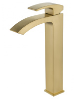 Смеситель для раковины высокий WONZON & WOGHAND FIT, Брашированное золото (WW-88239009- BG)