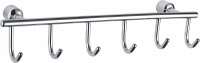 Вешалка с 6 крючками для ванной WONZON & WOGHAND, Хром (WW-9382-6) - Gidratop.ru изображение