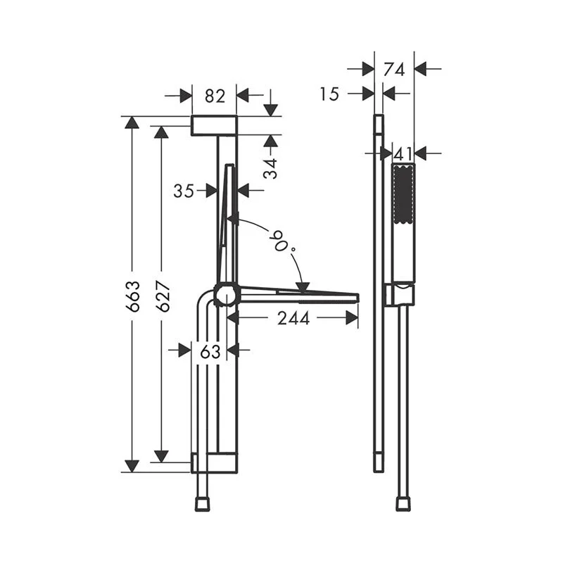Душевой набор Hansgrohe Pulsify 24371700 E 1j Unica, Green штанга 60 см, белый матовый - Gidratop.ru изображение