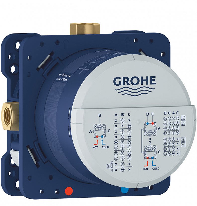Универсальная встраиваемая часть GROHE Rapido SmartBox для вентилей, смесителей и термостатических смесителей Grohtherm SmartControl 35600000