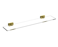 Стеклянная полка для ванной WONZON & WOGHAND GRAFFITY, Брашированное золото (WW-9327-BG) - Gidratop.ru изображение