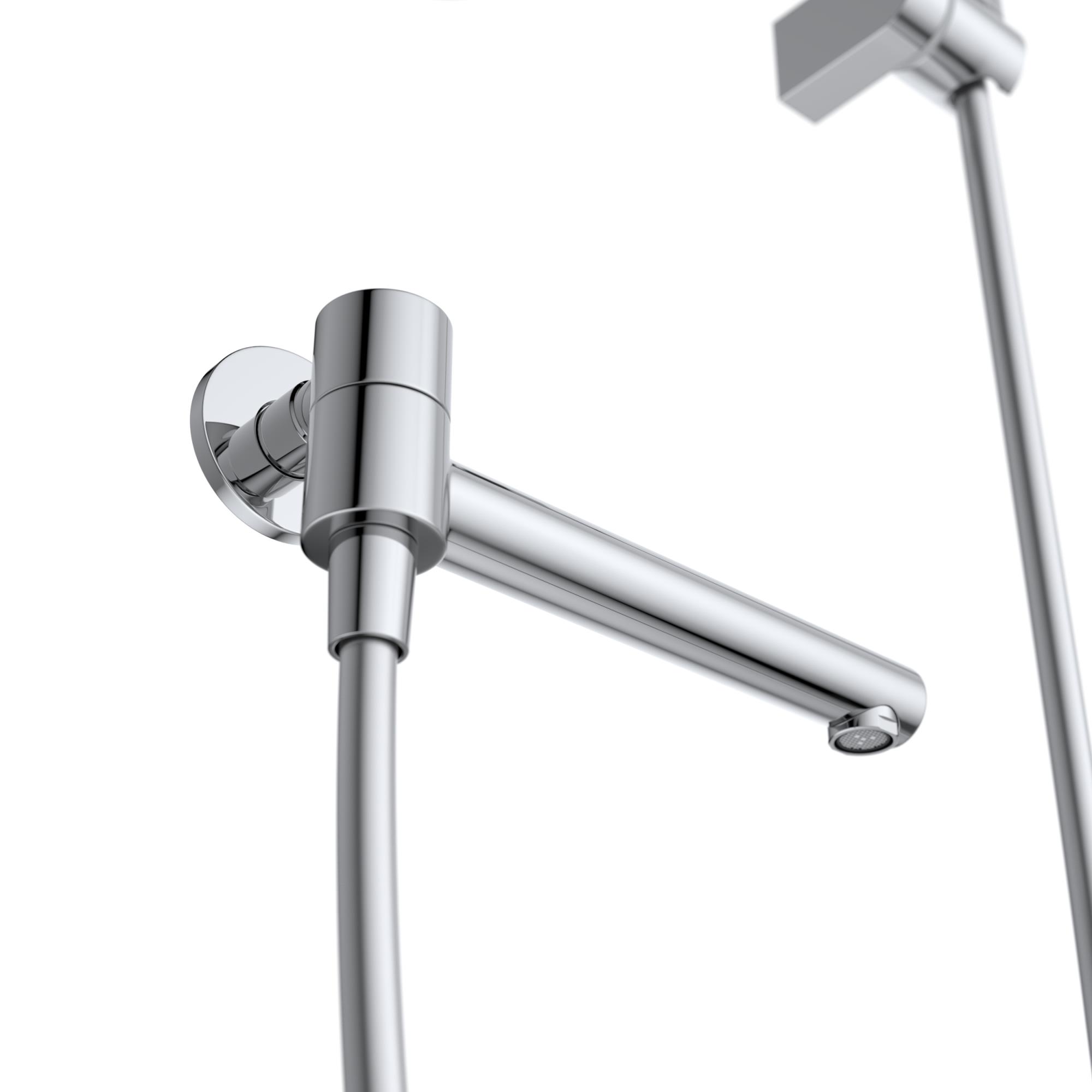 MARINO Душевой комплект встраиваемый с изливом (смеситель встраиваемый, верхний душ, ручной душ со шлангом, штуцер с держателем), хром MARINO-VDSET-CRM - Gidratop.ru изображение