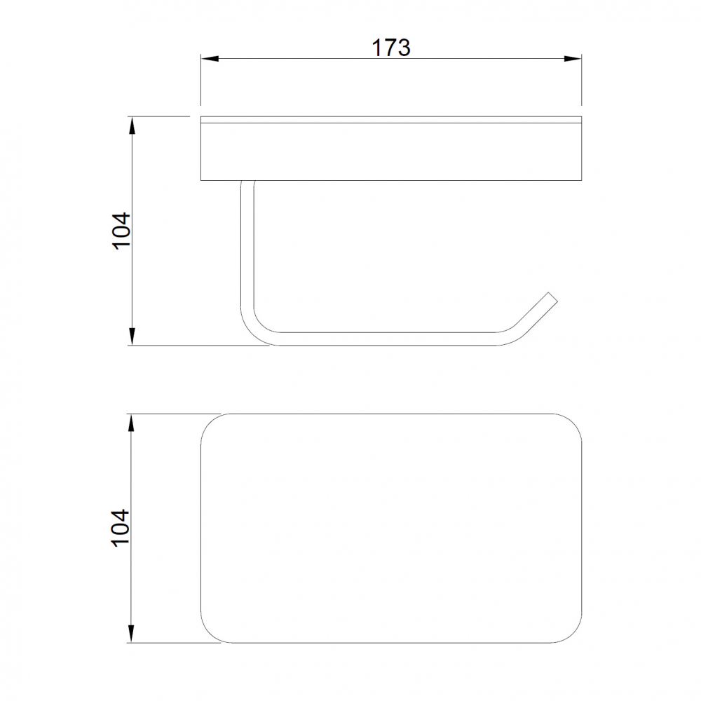 Бумагодержатель с полкой для телефона ABBER Westen AA1730G золото - Gidratop.ru изображение
