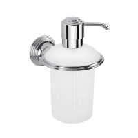 Colombo Hermitag Дозатор для жидкого мыла, цвет: хром/матовое стекло - Gidratop.ru изображение