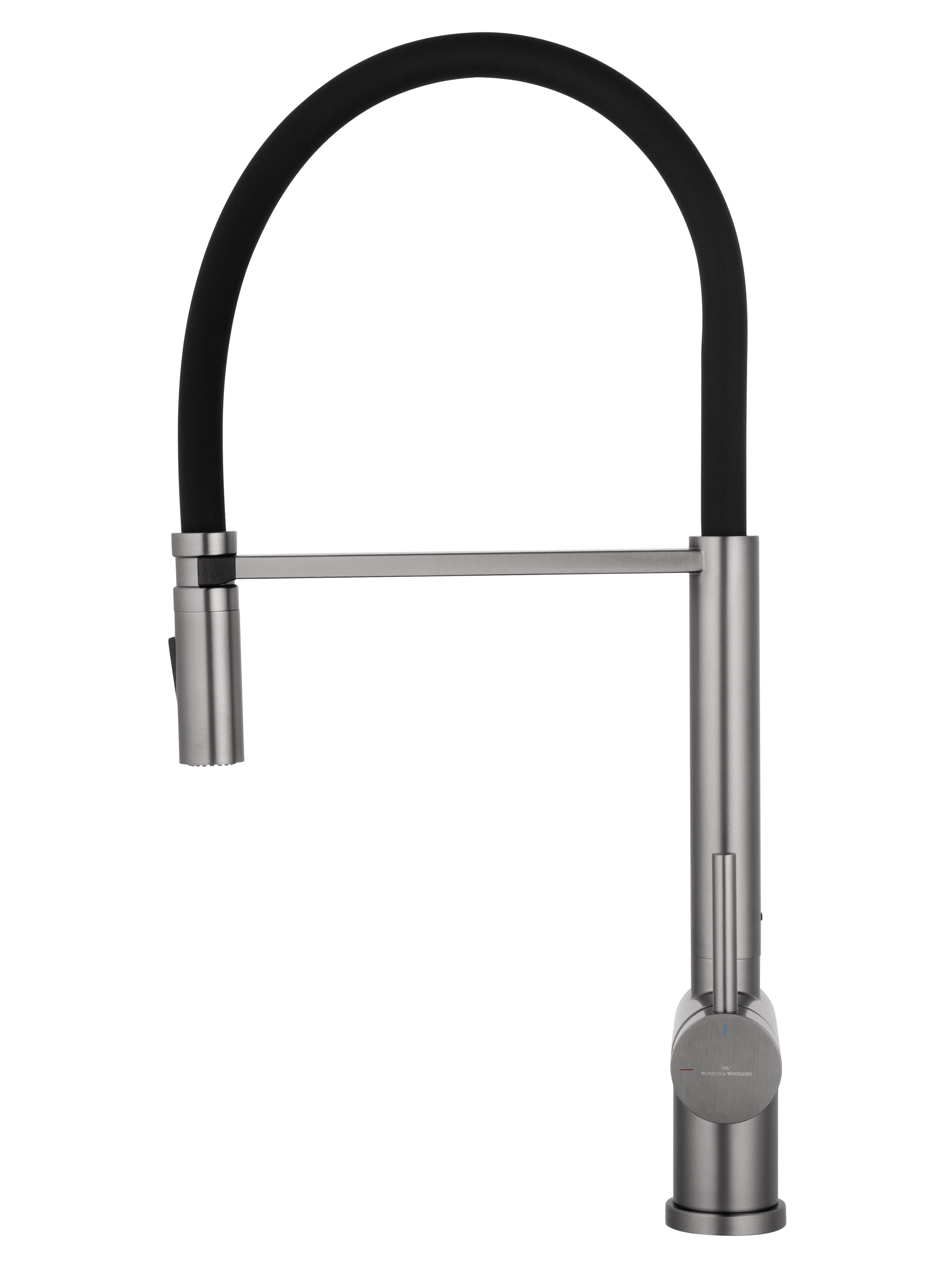 Смеситель для кухни с гибким изливом WONZON & WOGHAND, Темный графит (WW-88438003-BGM) - Gidratop.ru изображение