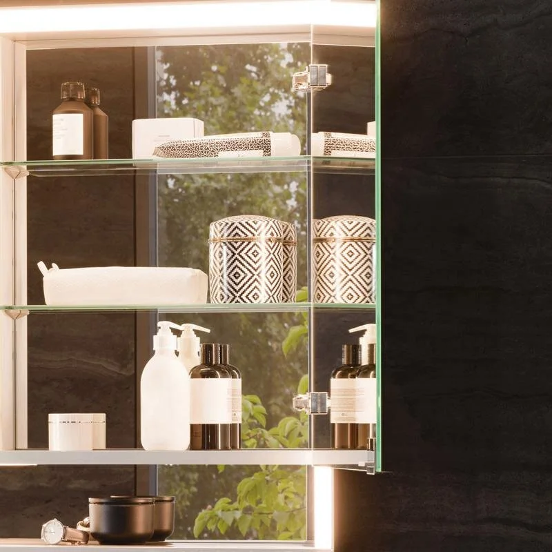 Зеркальный шкаф Keuco Royal Lumos 14305171304, 120 см, с подсветкой, с подогревом, анодированный серебристый алюминий/зеркало - Gidratop.ru изображение