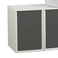 BELLAGIO Шкафчик подвесной совместимый с тумбой c двумя ящиками 55302 Grigio nuvola 35x46x48 - Gidratop.ru изображение