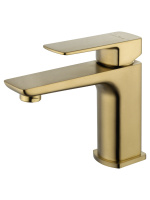 Смеситель для раковины WONZON & WOGHAND EDGE, Брашированное золото (WW-88139003-BG) - Gidratop.ru изображение