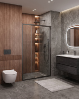 Душевая дверь CEZARES MOLVENO-BF-3-120-C-GM-IV - Gidratop.ru изображение