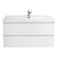 MOLVENO База под раковину подвесная с двумя выкатными ящиками, Bianco Ghiaccio, 900x500x500, MOLVENO-90-2C-SO-BG - Gidratop.ru изображение