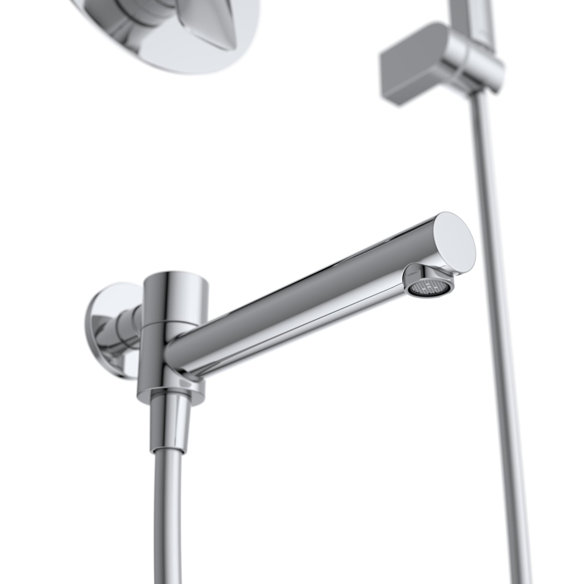 MARINO Душевой комплект встраиваемый с изливом (смеситель встраиваемый, верхний душ, ручной душ со шлангом, штуцер с держателем), хром MARINO-VDSET-CRM - Gidratop.ru изображение
