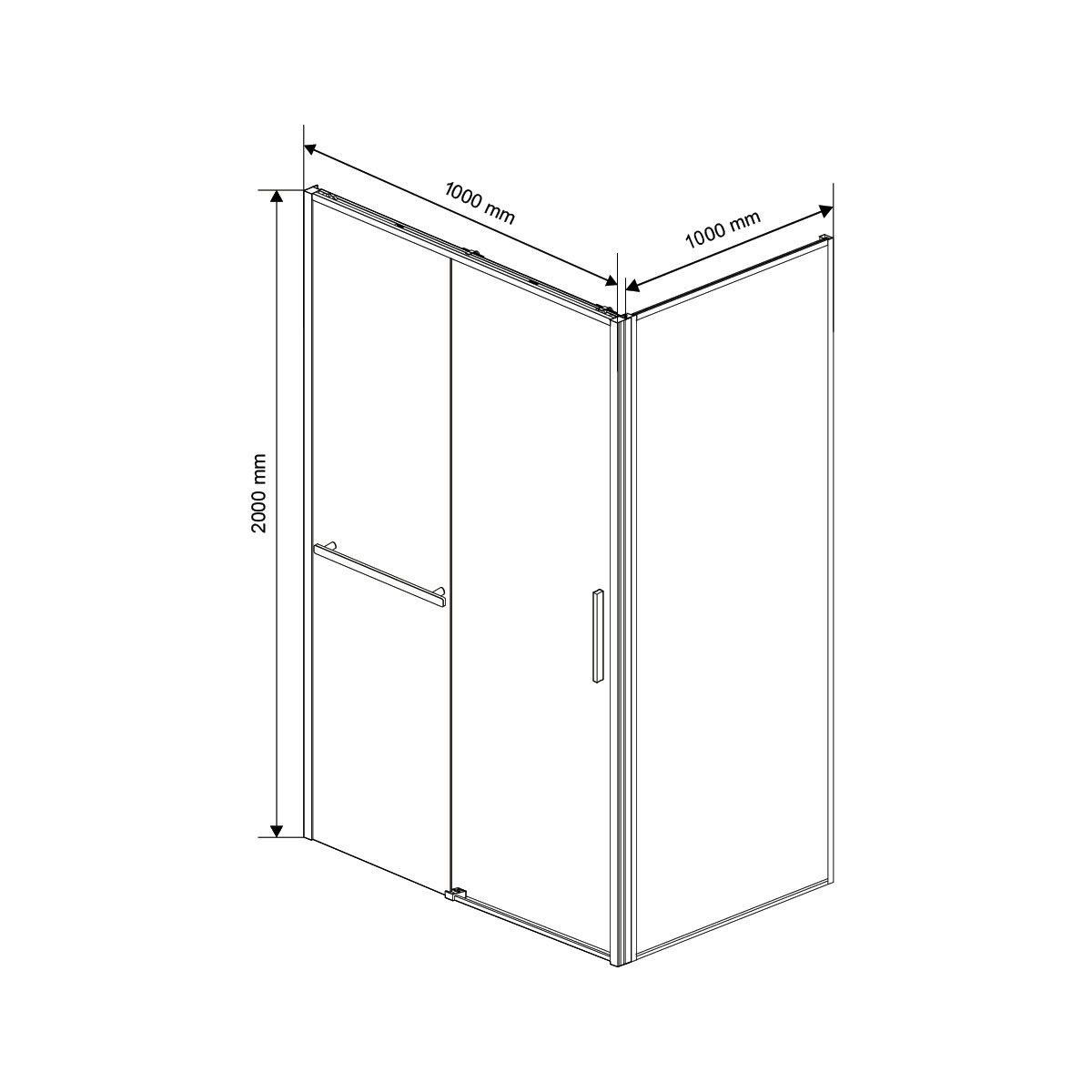Душевой уголок Slim Soft VSR-1SS1010CL, 1000*1000, хром, стекло прозрачное - Gidratop.ru изображение