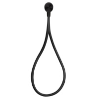 Gessi Hi-Fi душевой магнитные комплект, состоящий из вывода воды, держателя, Darkflex шланга 1,50 м и лейки, цвет: Black Metal PVD - Gidratop.ru изображение