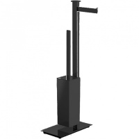 Colombo Units Напольная стойка с держателем т/б и ершом, DX, цвет: черный матовый - Gidratop.ru изображение
