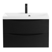 MARINO База под раковину подвесная с двумя выкатными ящиками, Rovere Cioccolato Amaro, 800x450x500, MARINO-800-2C-SO-RCA-P - Gidratop.ru изображение